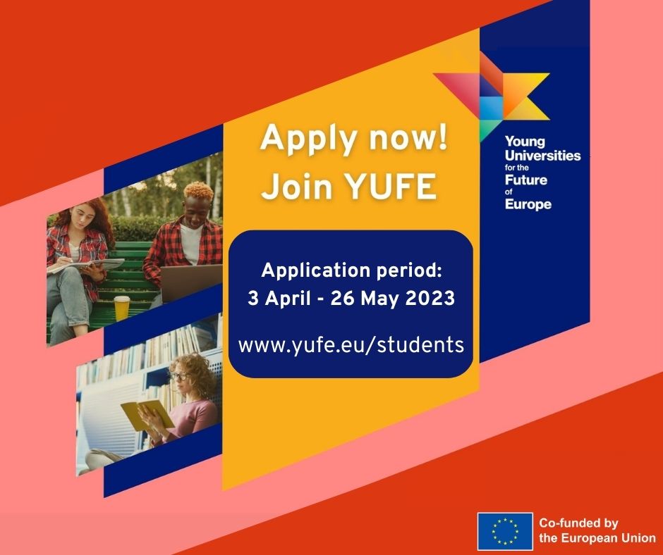 An image containing information about YUFE Student Journey Open Call for 2023